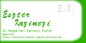 eszter kazinczi business card